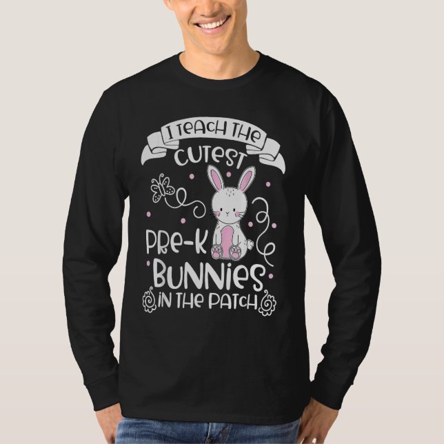 Bunnies  Women Pre K Teacher  Easter Day T-Shirt (Vorderseite)