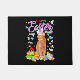 Bunny Abessinierkatze Frohe Ostern Fußmatte