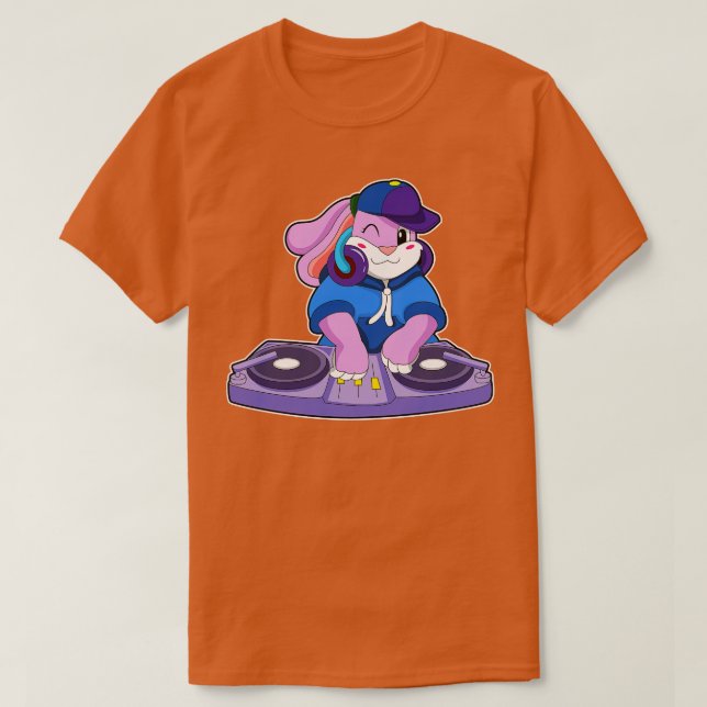 Bunny als Musiker mit Mixer T-Shirt (Design vorne)