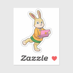 Bunny als Sekretär für Laptop Aufkleber