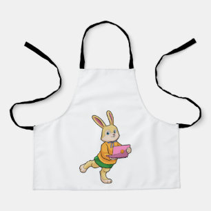 Bunny als Sekretär für Laptop Schürze