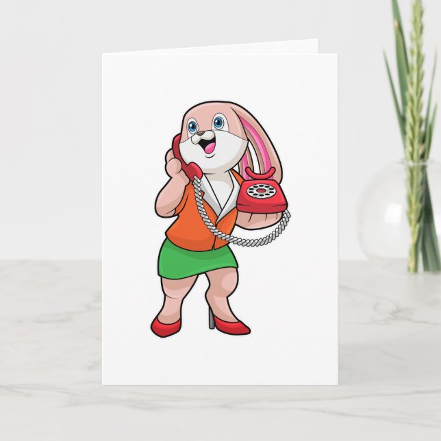 Bunny als Sekretär mit Telefon Karte (Vorderseite)