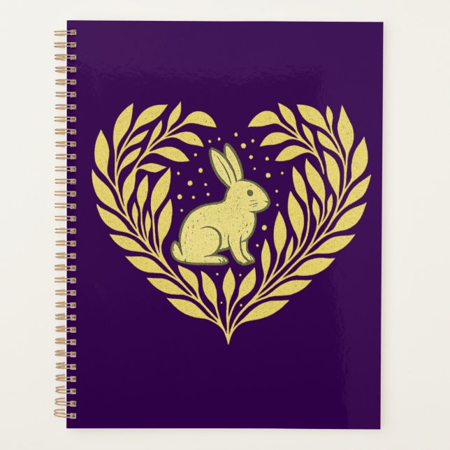 "Bunny and Boughs" Planner Planer (Vorderseite)