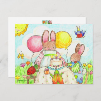 Bunny and Bug - Einladung zum Geburtstag