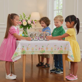 Bunny and Child photo in Oval Frame Easter Dosenglas