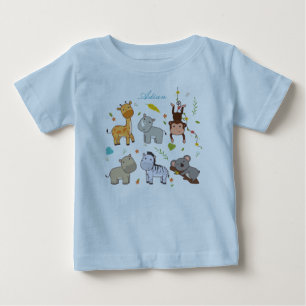 Bunny Animal Baby Boy Blue Jersey T - Shirt