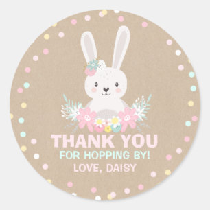 Bunny Anniversaire Fête Favoriser Tag Un Sticker B