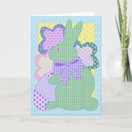Bunny applicard I Feiertagskarte