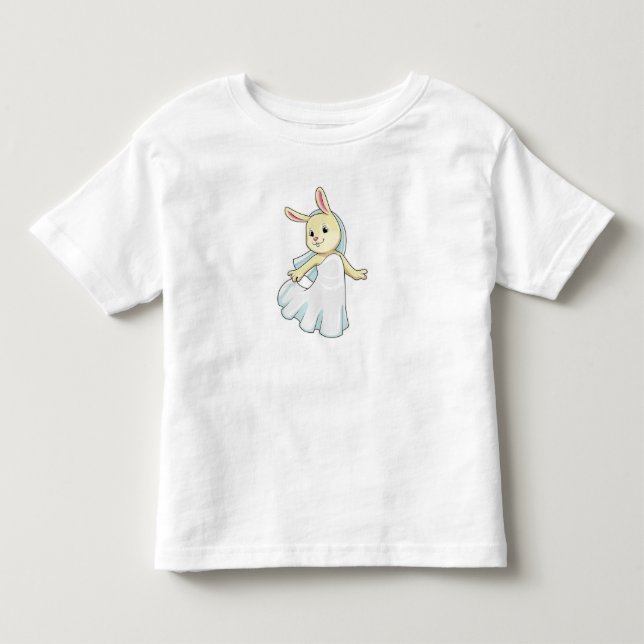 Bunny as Bride with Veil Kleinkind T-shirt (Vorderseite)
