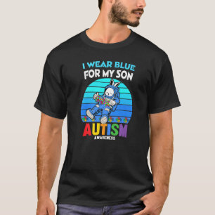 Bunny Astronaut Kostüm Autismus Ich trage Blau für T-Shirt