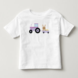 Bunny auf Traktor Fügen Sie Ihren Text zu personal Kleinkind T-shirt