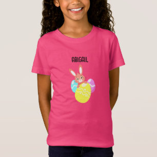BUNNY AUX OEUFS COLORÉS T-shirt ROSE PERSONNALISÉ