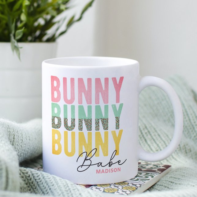 Bunny Babe Niedlich Modernes Girl Osterfest Person Kaffeetasse (Von Creator hochgeladen)