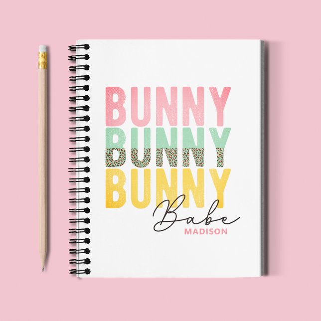 Bunny Babe Niedlich Modernes Girl Osterfest Person Notizbuch (Von Creator hochgeladen)