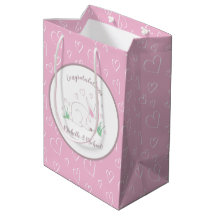Bunny Baby Dusche Spring Pink Girl