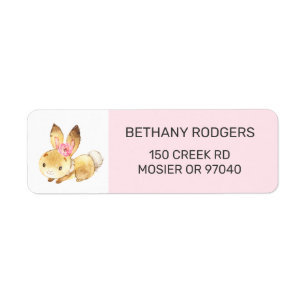 Bunny Baby Girl Duwer Envelope Rücksendeadresse