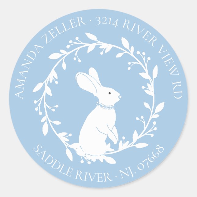 BUNNY Baby Shooter Rücksendeadresse Runder Aufkleber (Vorderseite)