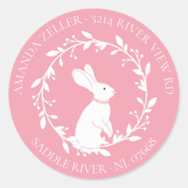BUNNY Baby Shooter Rücksendeadresse Runder Aufkleber
