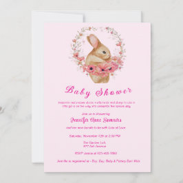 Bunny Baby Shower Einladung