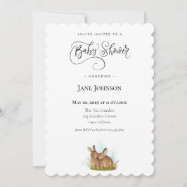 Bunny Baby Shower Einladung