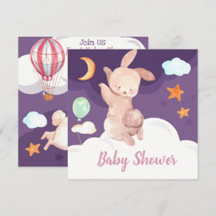 Bunny Baby Shower Einladung