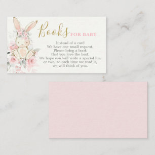 Bunny Baby shower fille apporter une carte de livr