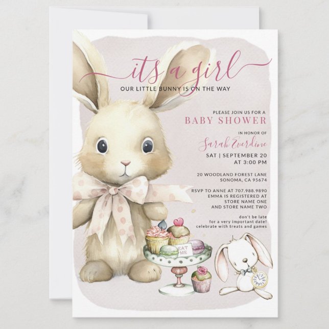 Bunny Baby Shower Girl Einladung (Von Creator hochgeladen)