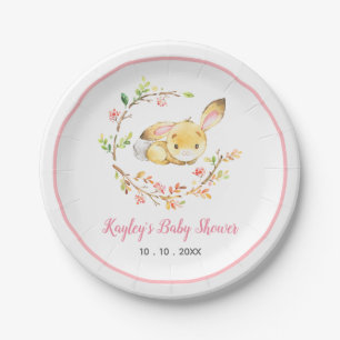 Bunny Baby Shower Paper Plate Pappteller