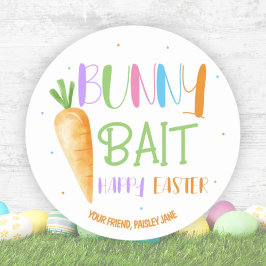 Bunny Bait Happy Osterfest Niedliches Gastgeschenk Runder Aufkleber