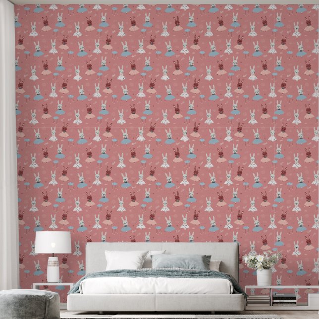 Bunny Ballerinas Tapete (Schlafzimmer)