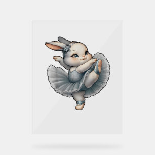 Bunny Ballet Ballerina Rabbit Ballet Bunny Dance T Acrylschild