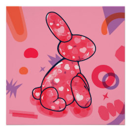 Bunny Balloon Poster
