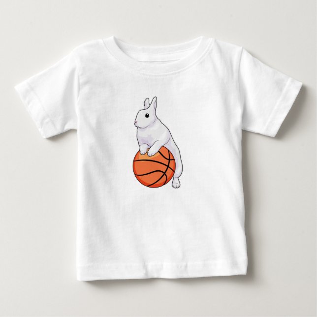 Bunny Basketball Spieler Basketball Baby T-shirt (Vorderseite)