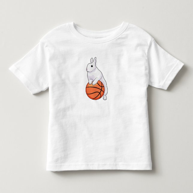 Bunny Basketball Spieler Basketball Kleinkind T-shirt (Vorderseite)