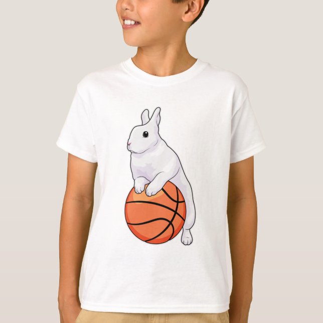Bunny Basketball Spieler Basketball T-Shirt (Vorderseite)