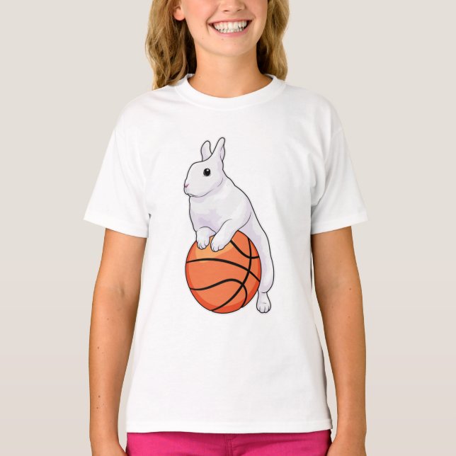 Bunny Basketball Spieler Basketball T-Shirt (Vorderseite)