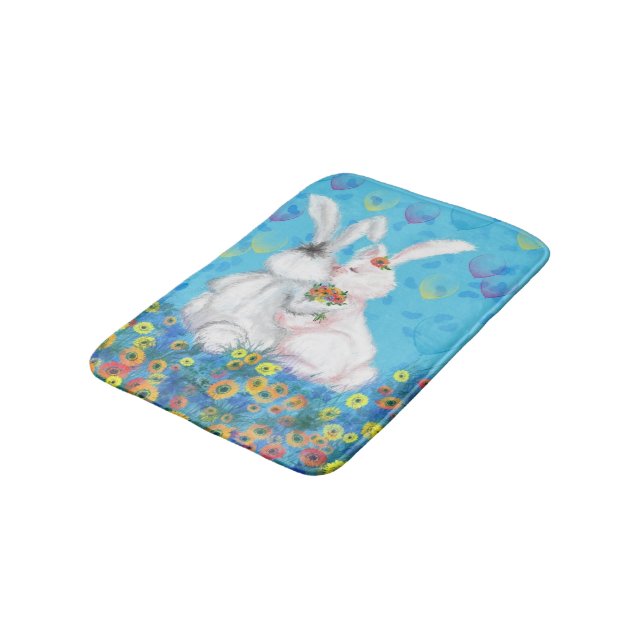 Bunny Bath Mat Geschenk Badematte (Schrägansicht)