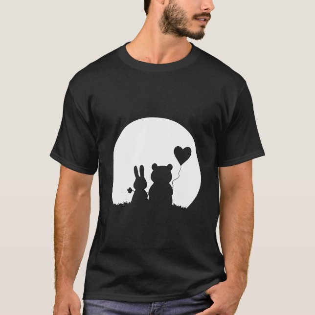 Bunny Bear Love 'S Day Rabbit T-Shirt (Vorderseite)
