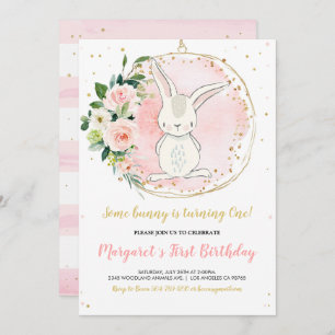 Bunny Birthday Einladung