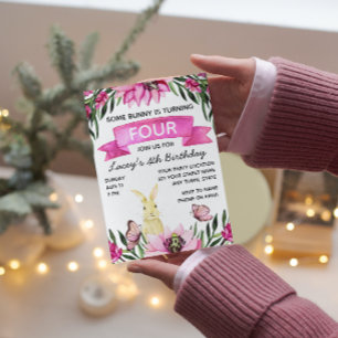 Bunny Birthday Einladung