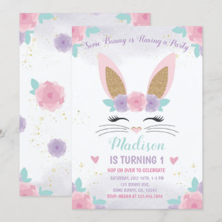 Bunny Birthday Einladung, Bunny Birthday Einladung