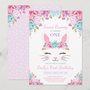 Bunny Birthday Einladung etwas sonnigen Geburtstag