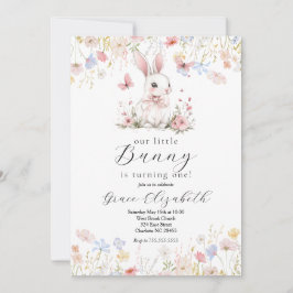 Bunny Birthday Einladung, unsere kleine Hase einla Einladung