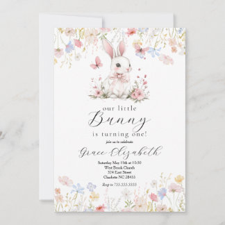 Bunny Birthday Einladung, unsere kleine Hase einla Einladung