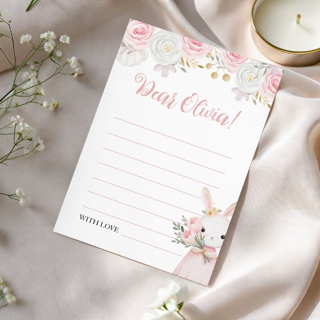 Bunny Birthday Floral Time Capsule Card Einladung (Von Creator hochgeladen)