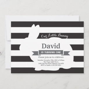 Bunny Birthday Ostereier 1. Geburtstag Einladung