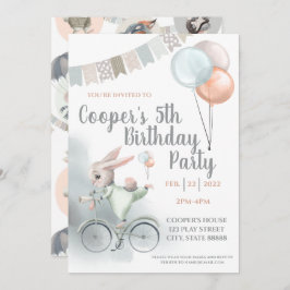 Bunny Birthday Party Einladung