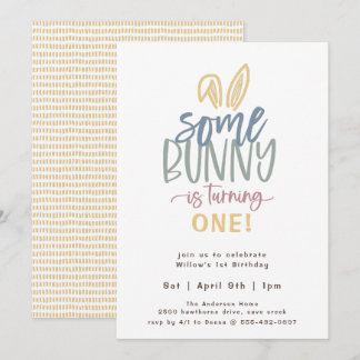 Bunny Birthday Party Einladung