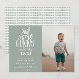 Bunny Birthday Party Foto Einladung