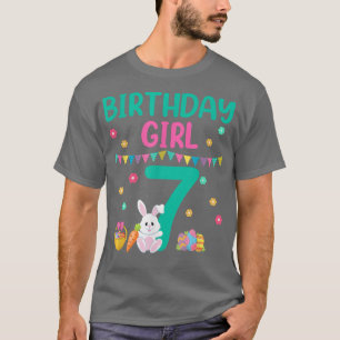 Bunny Birthday Party Kaninchen ist 7 Jahre alt Ost T-Shirt